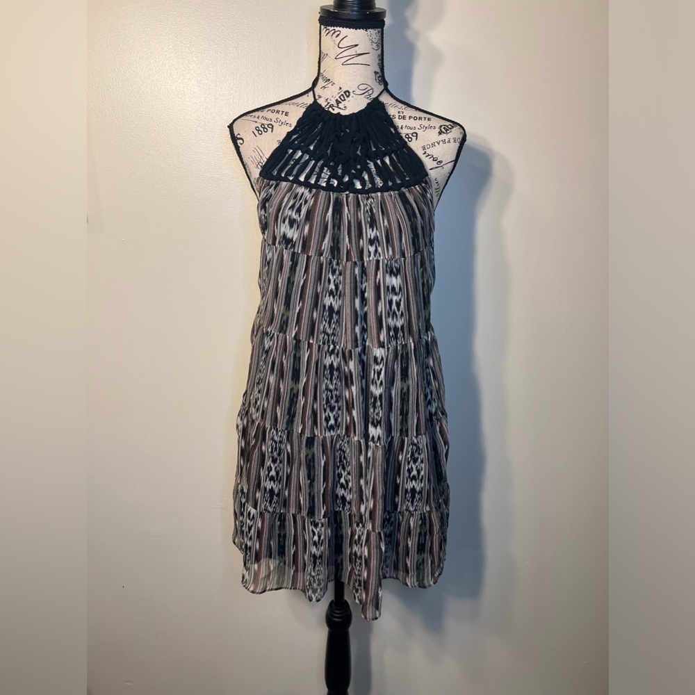 Yaya Aflalo reformation Braided Silk Halter Dress